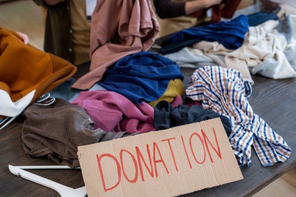 Clothes being donated to charity